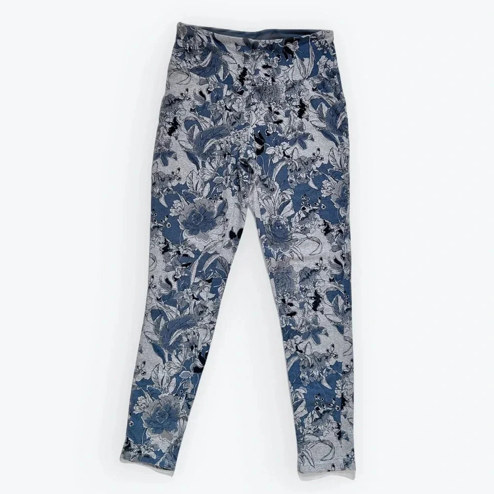 Teezher printed leggings. Size small. Blue floral